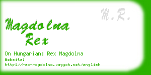 magdolna rex business card